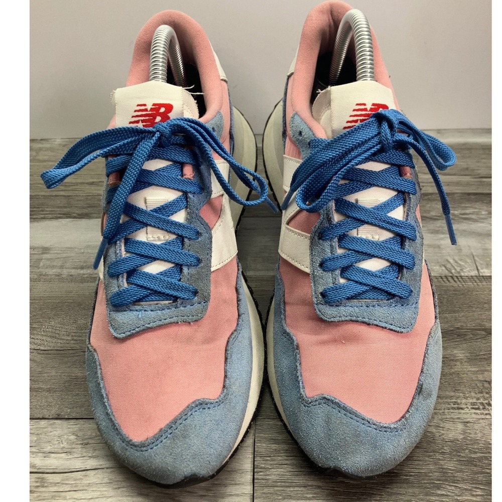New Balance 237 Pink Blue Suede Retro Lifestyle Sneakers WS237IC Womens 8.5 - Picture 3 of 7